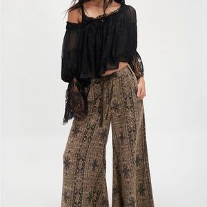 Free People  Dahlia Wide- Leg Pants.